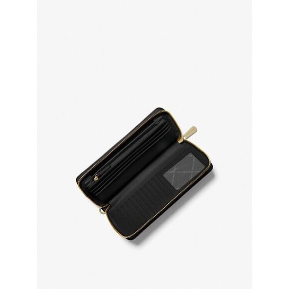 Michael kors Women Black Jet set Travel Large Logo Continental wristlets - Picture 2 of 3